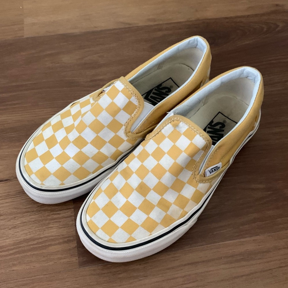Yellow Checkered Vans